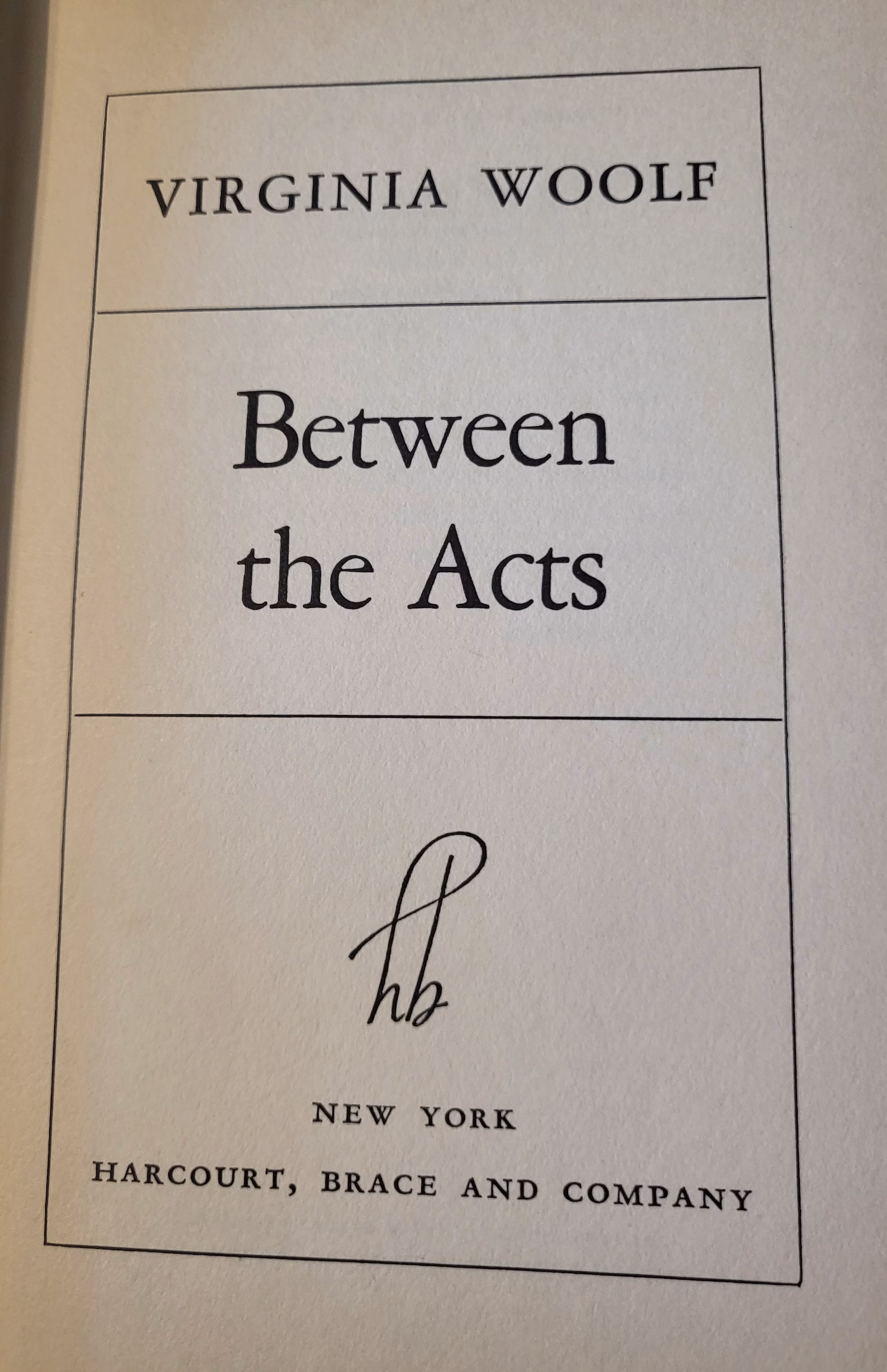 Between the Acts - Virginia Woolf<br>VG+ 1st print - Image 2